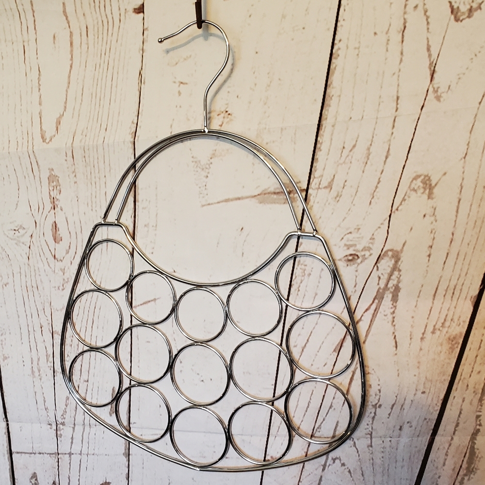 Metal hanger for scarves, ties, accessories